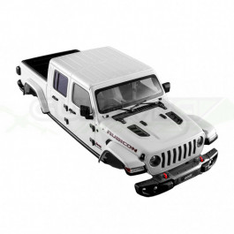 Killerbody Jeep Gladiator 1/10 Rock Crawler Kit de carrosserie rigide (blanc) (empattement de 313 mm)