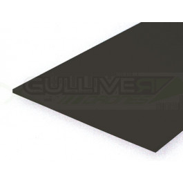 Plaque de polystyrène noire lisse 152x304x2.0mm Evergreen