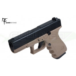Réplique de poing GBB type Glock 23 TAN Saigo/KJW 