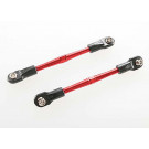 Turnbuckles, aluminum (red-anodized), toe links, 59mm (2) (assembled