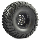 Roues montées et collées Granite Fastrack pour crawler 1/10