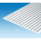 Plaque polystyrène blanc rainurée en "V" 304x609x0,50x0,64mm
